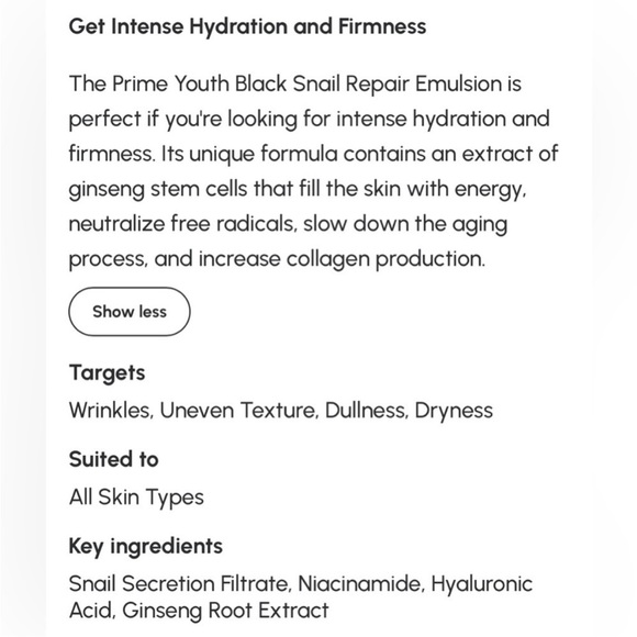 Holika Holika (ホリカホリカ) Prime Youth Black Snail Repair Emulsion 🐌 - Picture 9 of 12